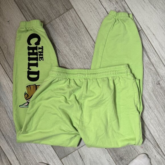 Star Wars "The Child" Baby‎ Yoda Green Fleece Jogger Pants M - Picture 6 of 7